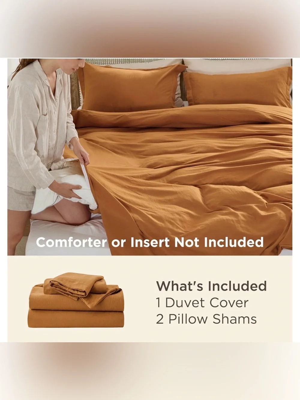 KING SIZE Duvet 3 Pc Set 100% Microfiber - GOLD